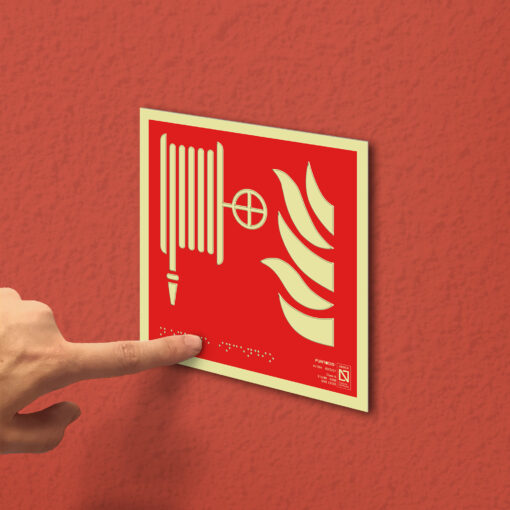 Placa fotoluminiscente boca de incendio