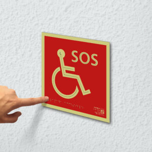 Ejemplo de colocación en pared de la placa