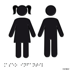 Placa aseo Infantil en braille