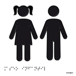 Placa aseo Infantil en braille