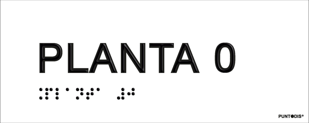 Placa planta 0 braille