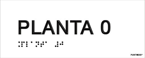 Placa planta 0 braille