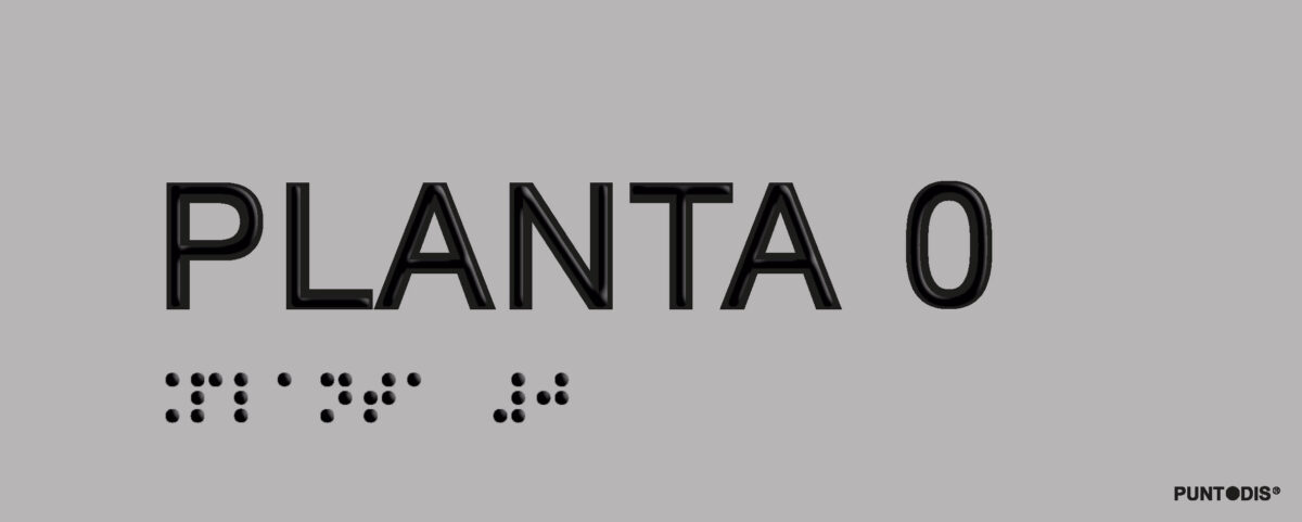 Placa planta 0 braille