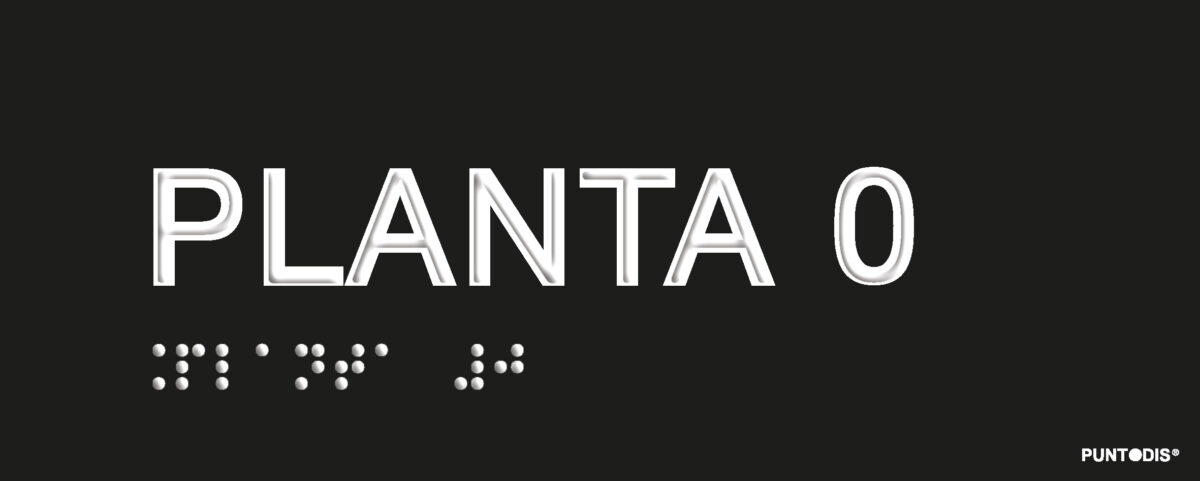 Placa planta 0 braille