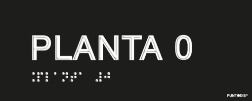 Placa planta 0 braille