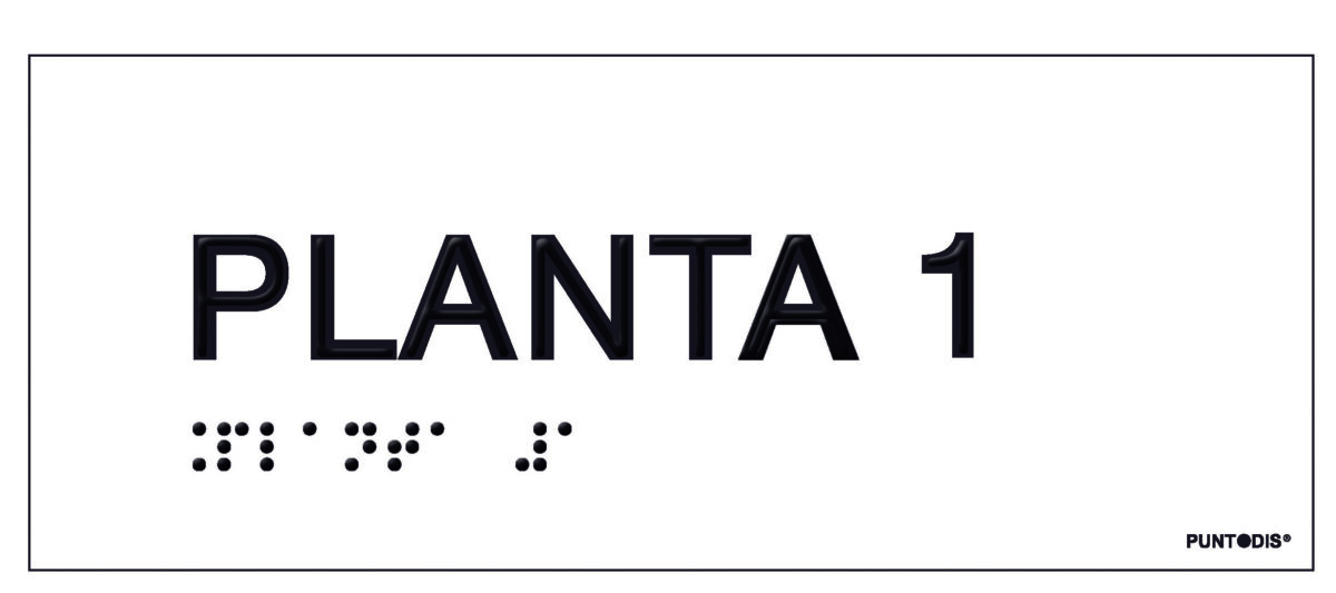 Placa planta 1 braille