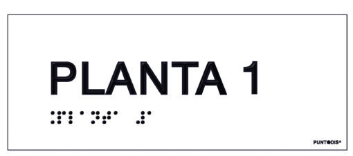 Placa planta 1 braille