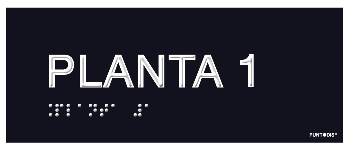 Placa planta 1 braille