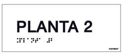 Placa planta 2 braille