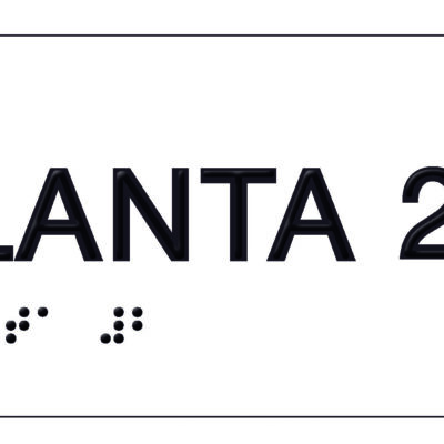 Placa planta 2 braille