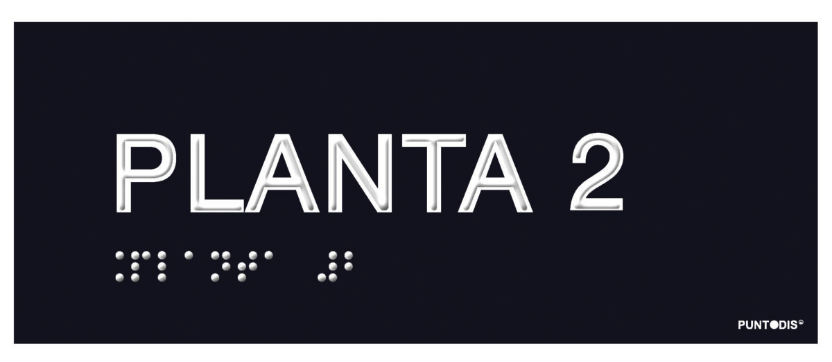 Placa planta 2 braille