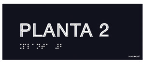 Placa planta 2 braille