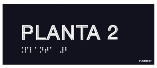Placa planta 2 braille