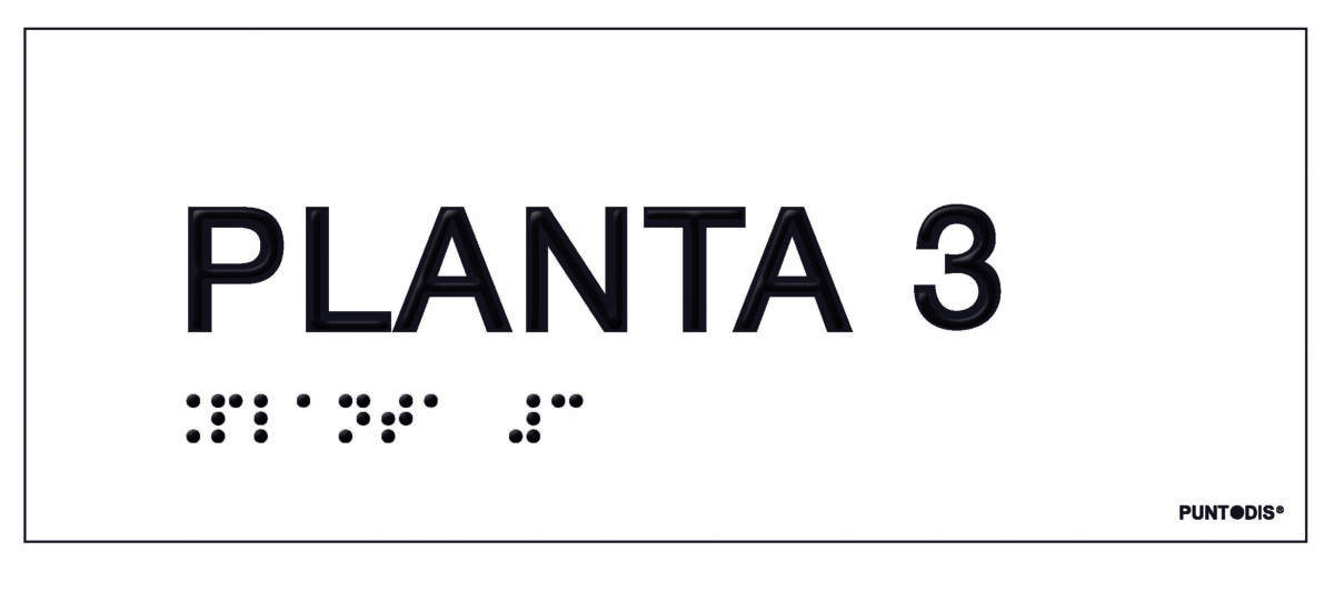 Placa planta 3 braille