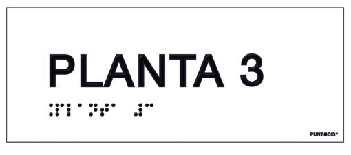 Placa planta 3 braille