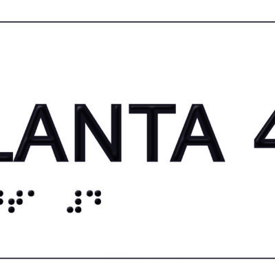 Placa planta 4 braille