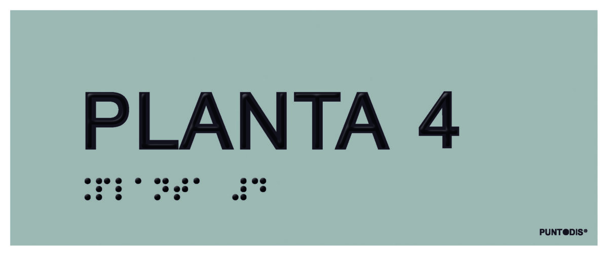 Placa planta 4 braille