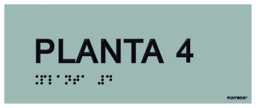 Placa planta 4 braille