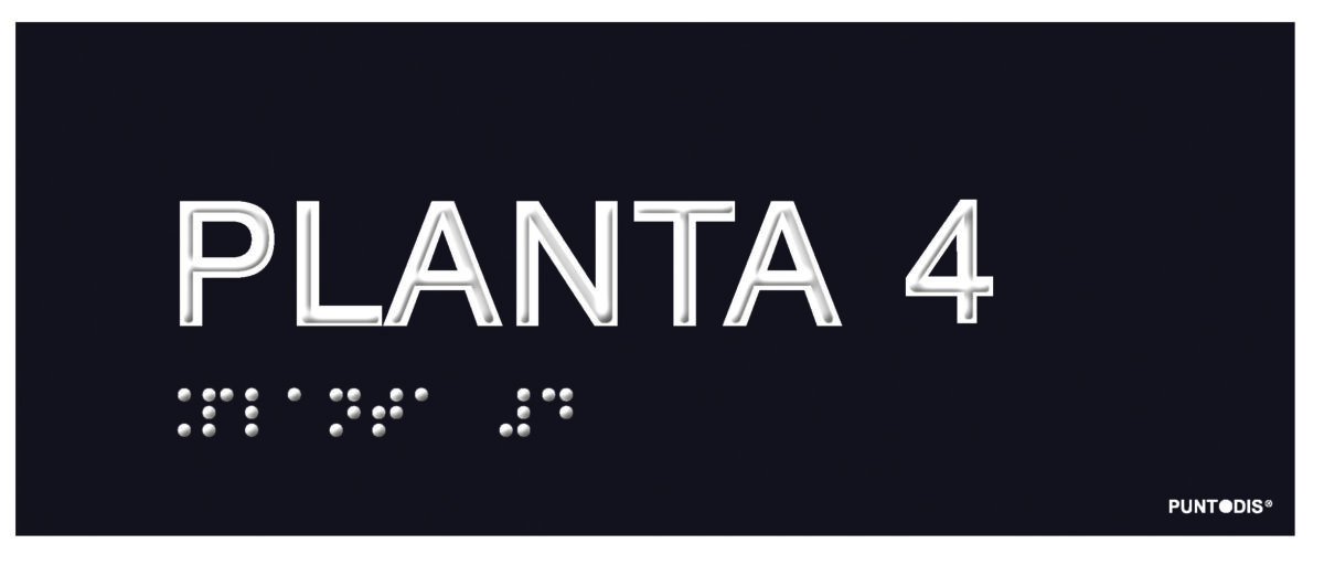 Placa planta 4 braille