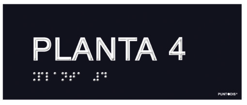 Placa planta 4 braille
