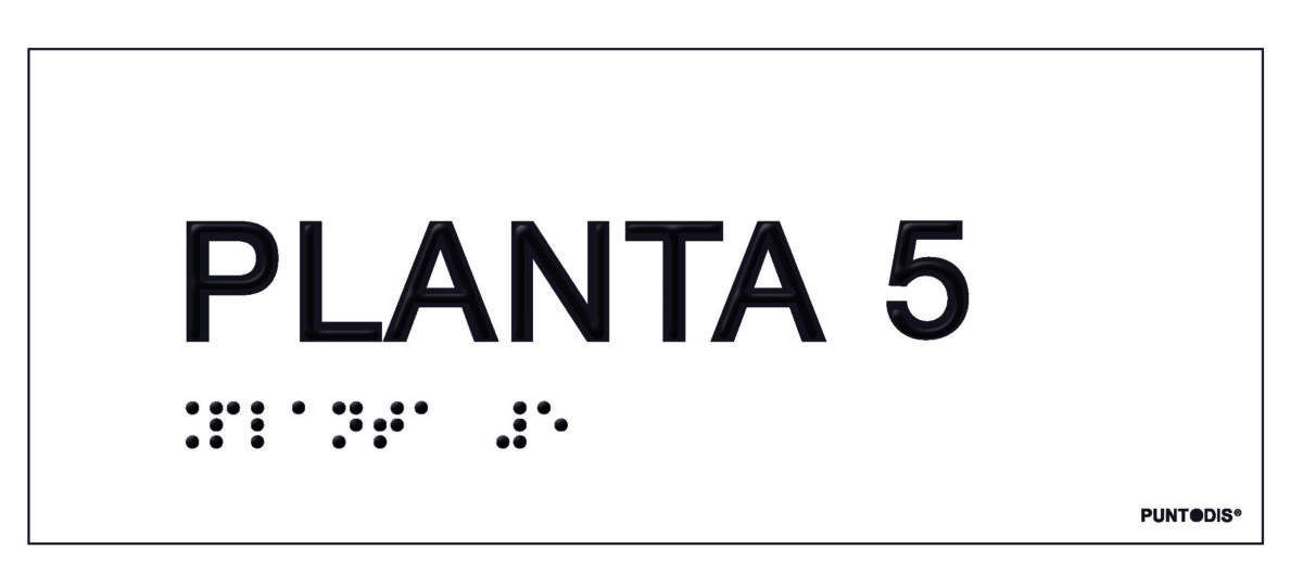 Placa planta 5 braille