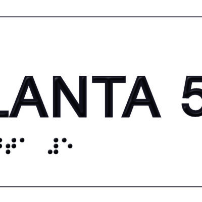 Placa planta 5 braille