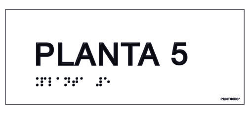 Placa planta 5 braille