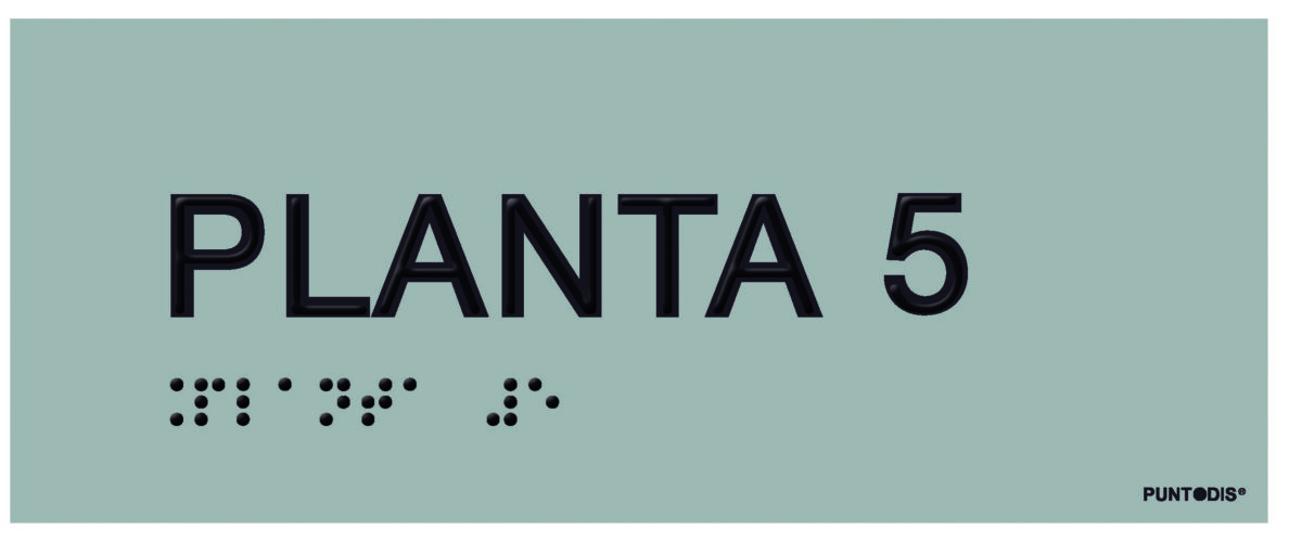 Placa planta 5 braille