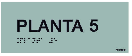 Placa planta 5 braille