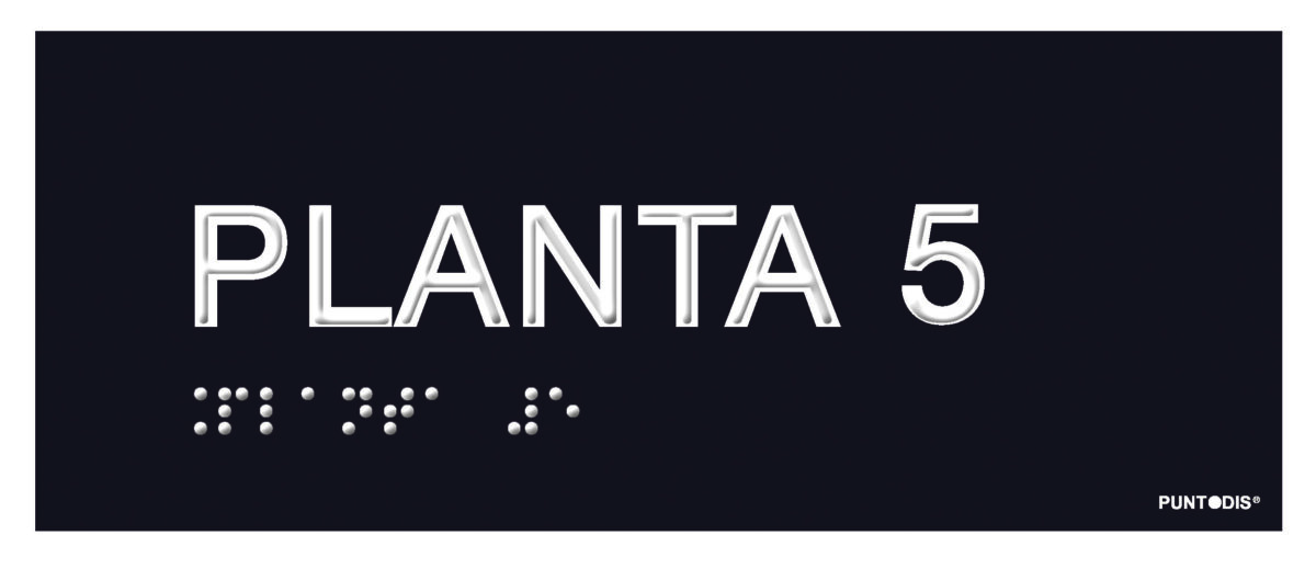 Placa planta 5 braille