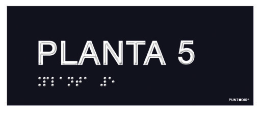 Placa planta 5 braille