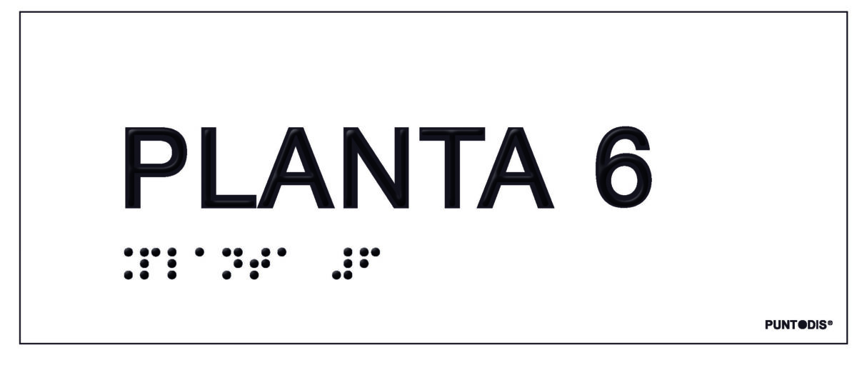 Placa planta 6 braille