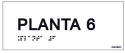 Placa planta 6 braille