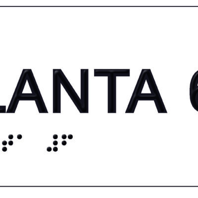 Placa planta 6 braille