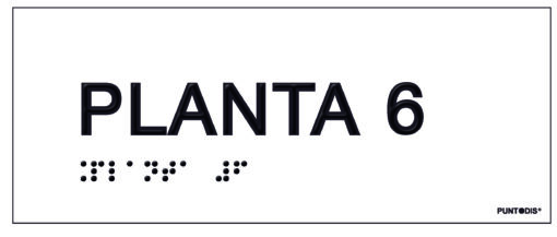 Placa planta 6 braille