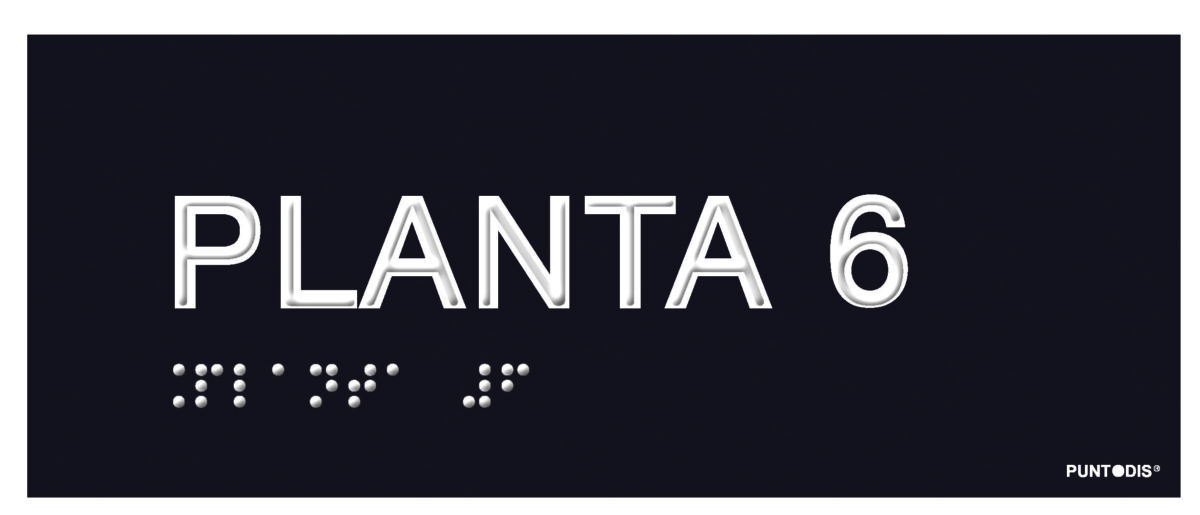 Placa planta 6 braille