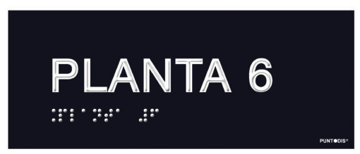 Placa planta 6 braille