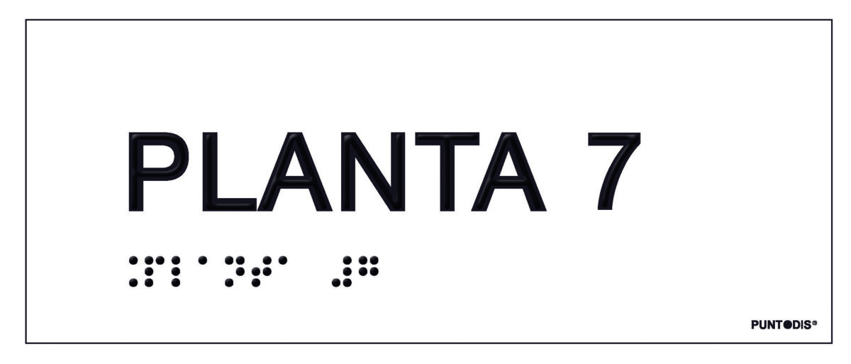 Placa planta 7 braille