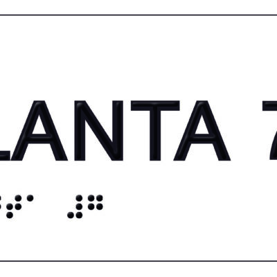 Placa planta 7 braille