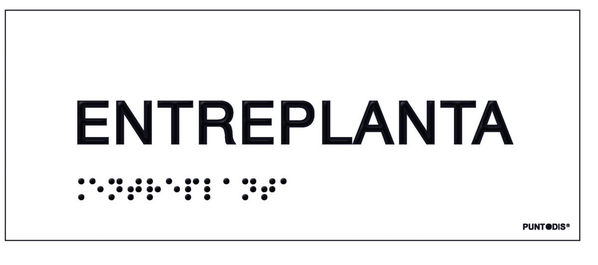 Placa entreplanta braille