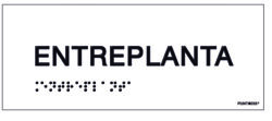 Placa entreplanta braille