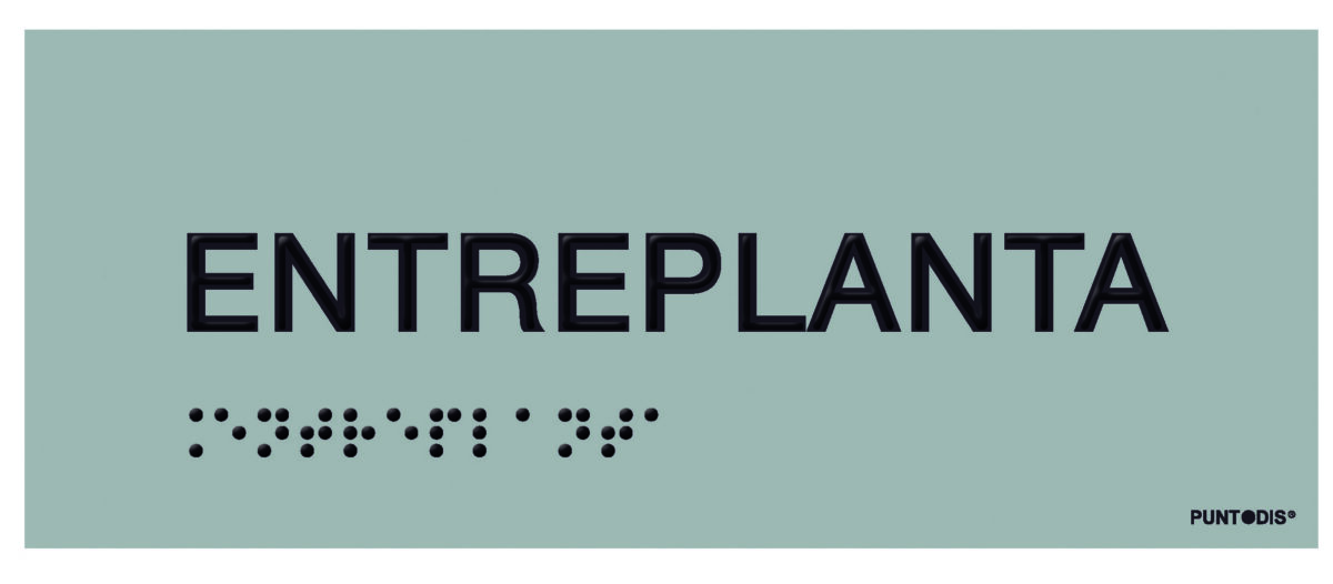 Placa entreplanta braille