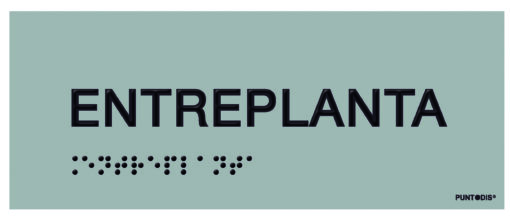 Placa entreplanta braille