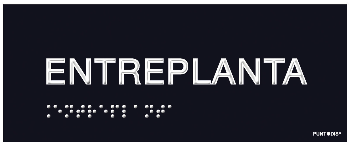 Placa entreplanta braille