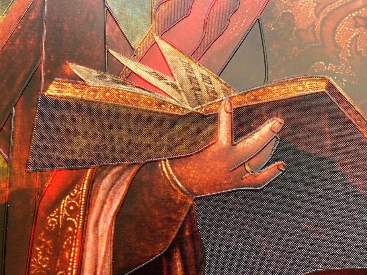Tabla de Santa Catalina con textura para museo accesible