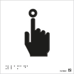 Placa Punto de llamada braille y altorrelieve en aluminio