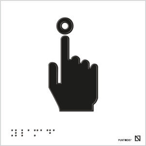 Placa Punto de llamada braille y altorrelieve en aluminio