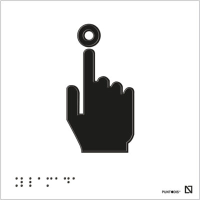 Placa Punto de llamada braille y altorrelieve en aluminio