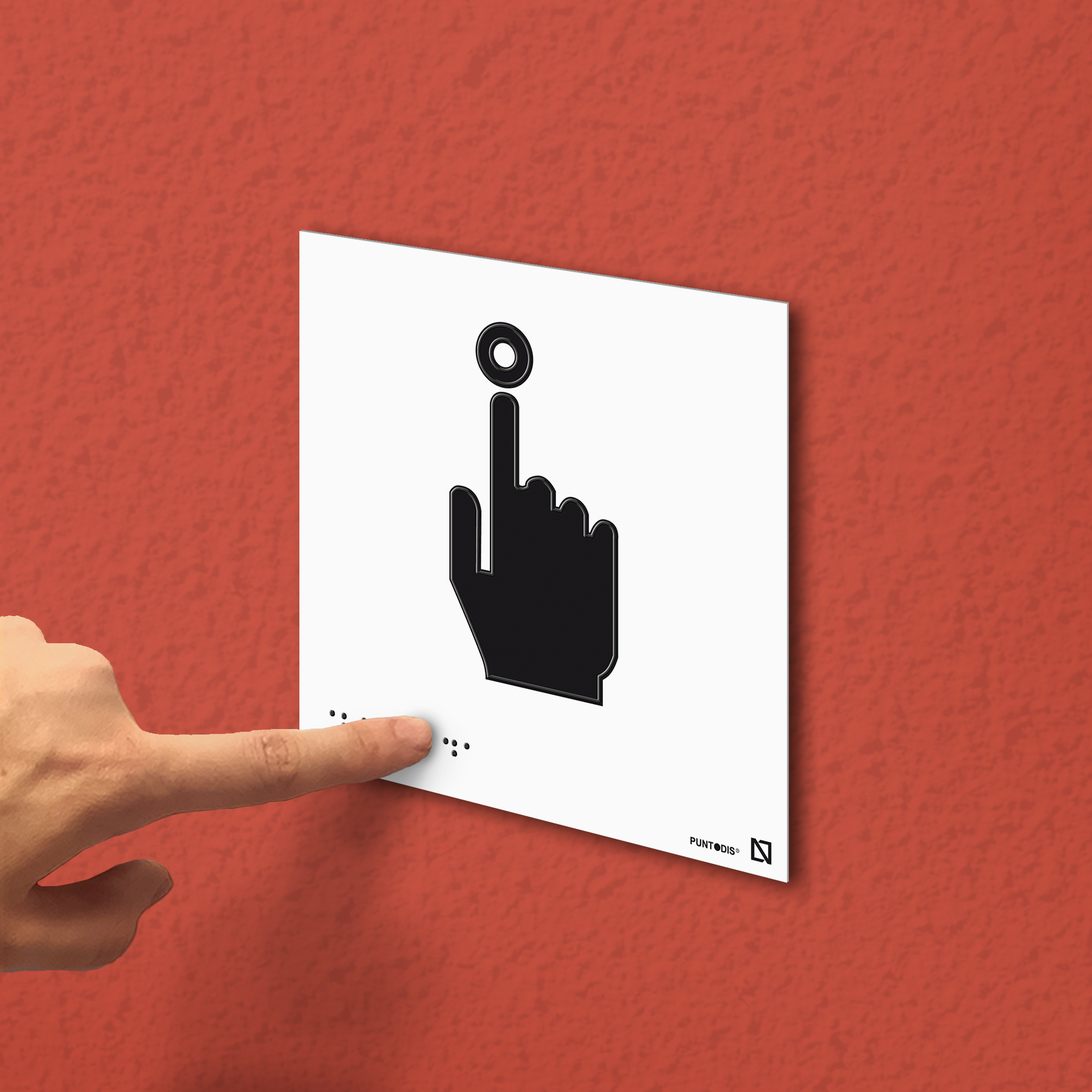 Ejemplo de colocación en pared de la placa