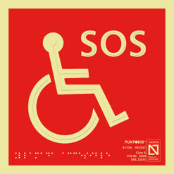 Placa fotoluminiscente llamada accesible